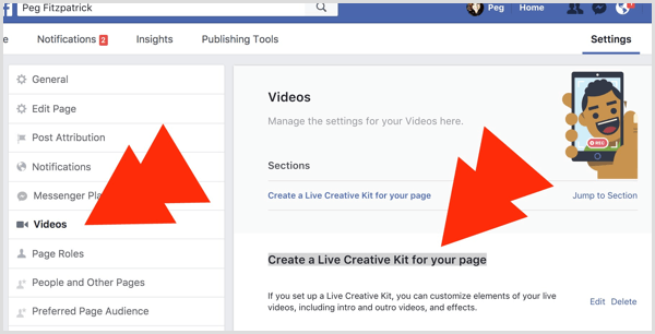 Facebook Live Creative Kit til side