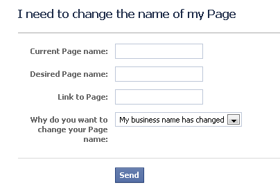 ændre navnet på din side