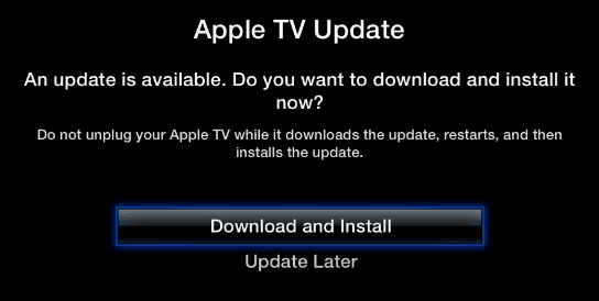 Opdater Apple TV-software