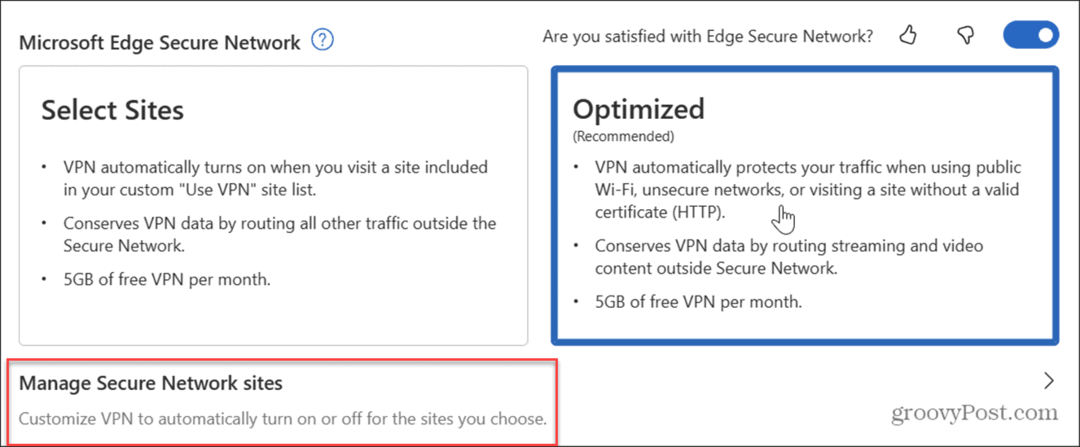 Brug Microsoft Edge VPN