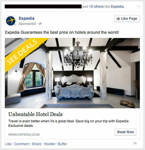 expedia facebook annonce