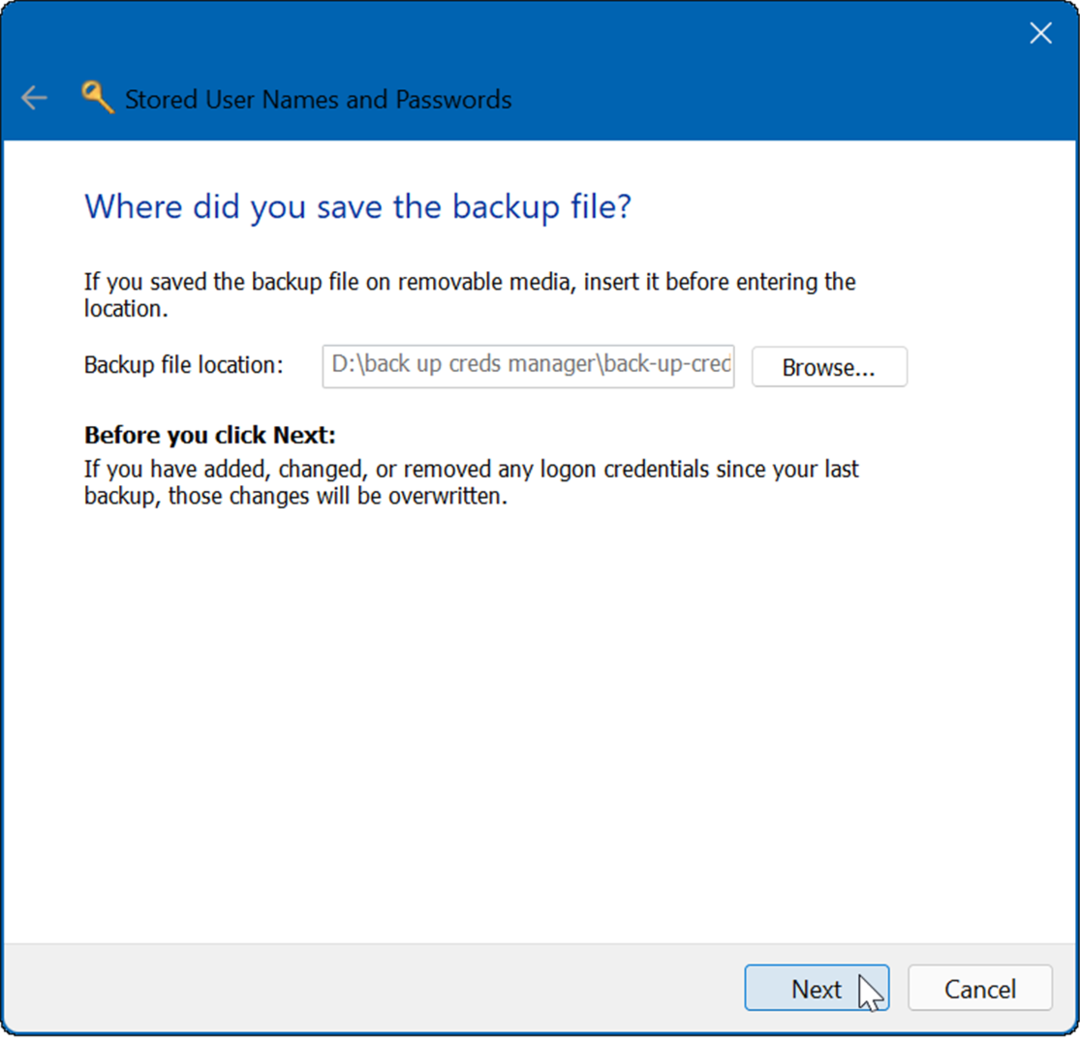 Sådan bruger du Credential Manager på Windows 11
