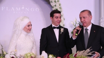 Præsident Erdogan var vidne til bryllup i Kayseri