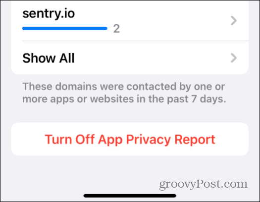 slå appens privatlivsrapport fra