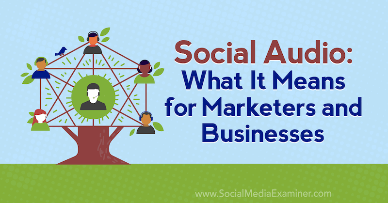 Social Audio: Hvad det betyder for marketingfolk og virksomheder af Michael Stelzner på Social Media Examiner.