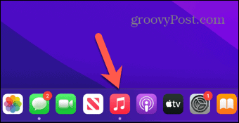 mac musik app i dock