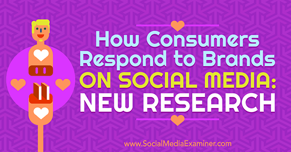 Hvordan forbrugere reagerer på mærker på sociale medier: Ny forskning af Michelle Krasniak på Social Media Examiner.