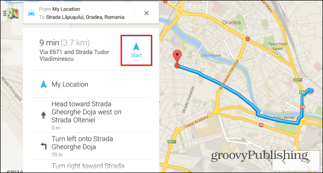 Hurtig start af Google Maps-navigationsnål