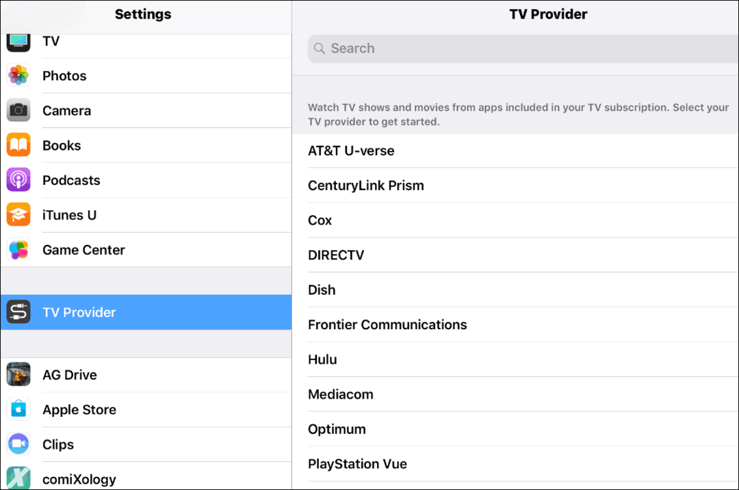 Hvad er tv-udbyder på iOS, og hvordan bruger jeg det?
