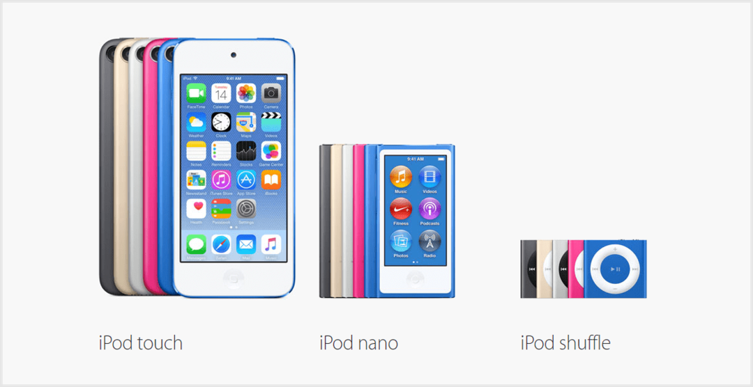Ny Apple iPod Lineup annonceret i dag