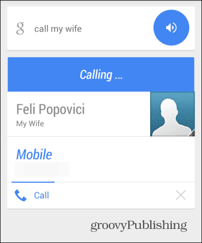 Ring til mor Google Ring nu til kone