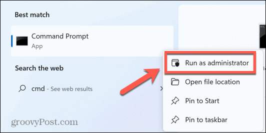 Windows køre kommandoprompt som admin