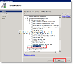 Aktivér funktionen Hyper-V-værktøjer i Windows Server 2008