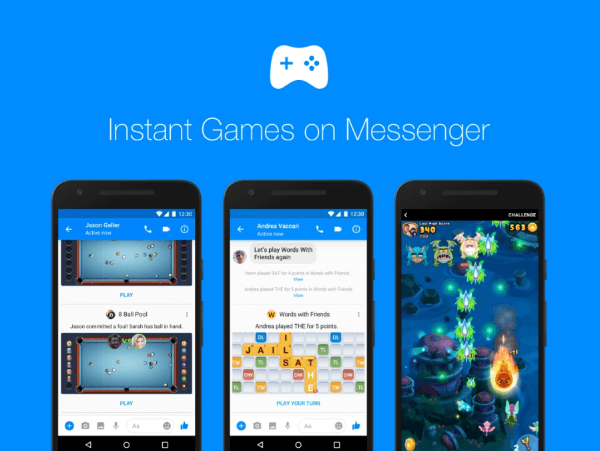 Facebook udruller øjeblikkeligt spil på Messenger mere bredt og lancerer nye rige gameplay-funktioner, spilbots og belønninger.