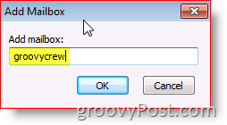 Outlook 2010-skærmbillede tilføj postkasse
