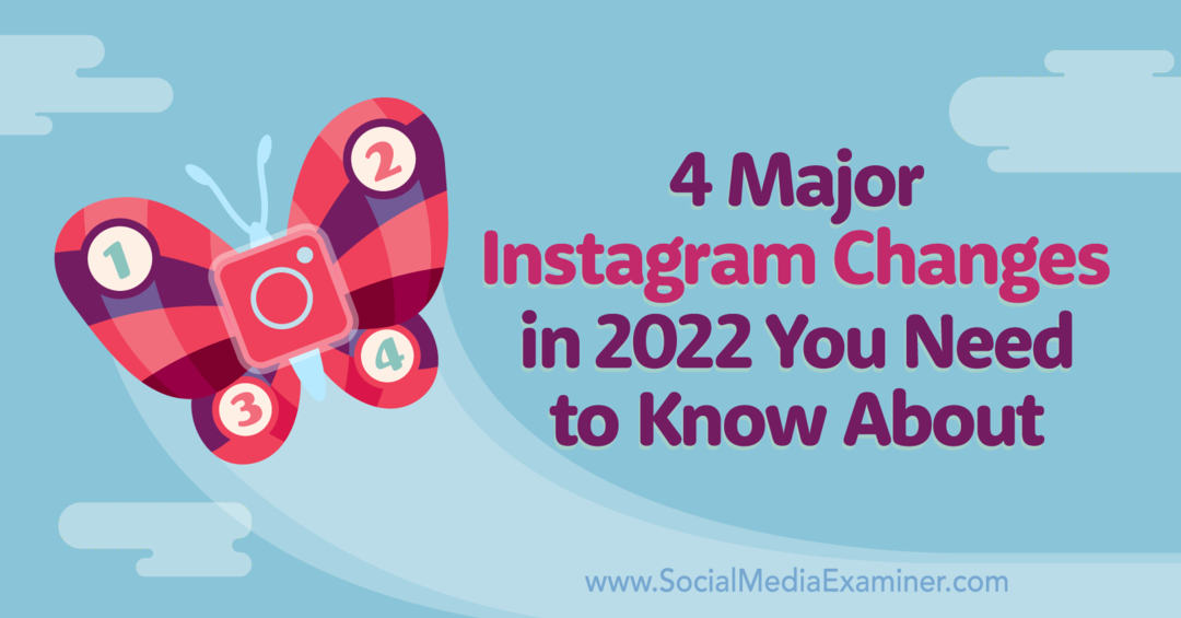 4 store Instagram-ændringer i 2022 du skal vide om af Marly Broudie på Social Media Examiner.
