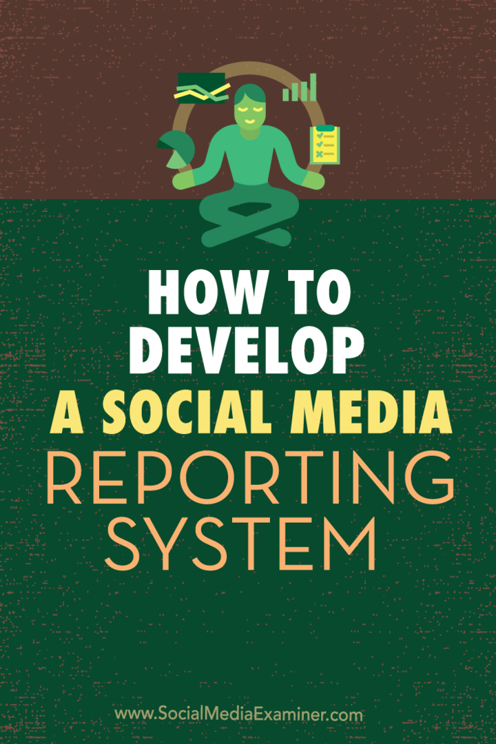 udvikling af rapportering af sociale medier