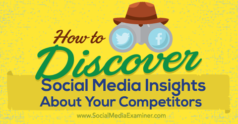 find indsigt i sociale medier om dine konkurrenter