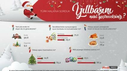 Areda Survey diskuterede det tyrkiske folks nytårspræferencer! Kyllingekød er kalkunkød i det nye år...