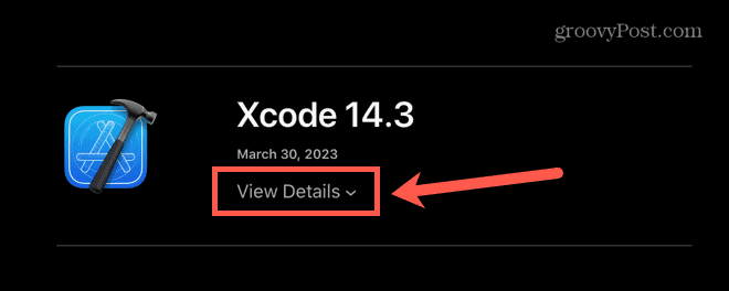 xcode-visningsdetaljer