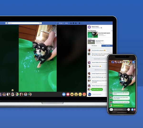 Facebook tester en ny videooplevelse i grupper kaldet Watch Party, der giver medlemmer mulighed for at se videoer sammen på samme tid og samme sted. 