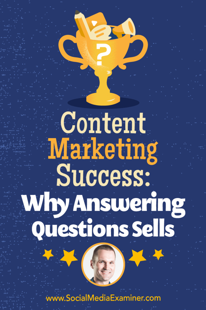 Content Marketing Succes: Hvorfor besvare spørgsmål sælger med indsigt fra Marcus Sheridan på Social Media Marketing Podcast.