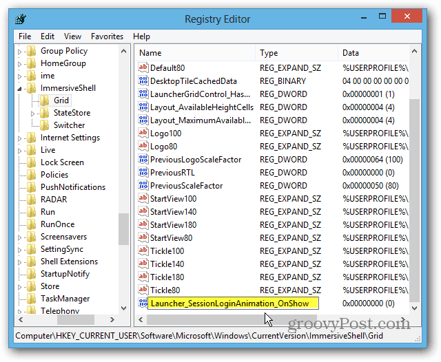 Windows 8-register DWORD-værdi