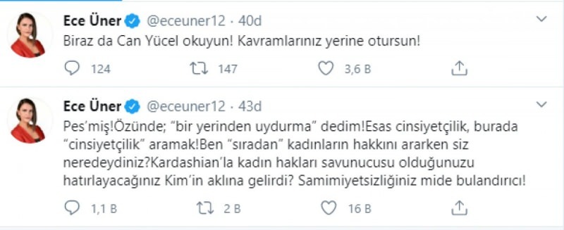 Svaret på Deniz Çakır fra præsentatoren Ece Üner!