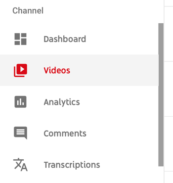 Sådan bruges en videoserie til at udvide din YouTube-kanal, menupunkt for at vælge en bestemt YouTube-video for at se analytiske data