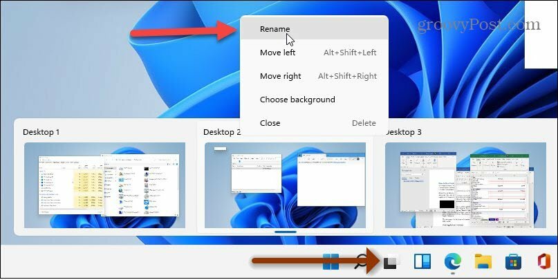 omdøb virtuelle desktops til Windows 11