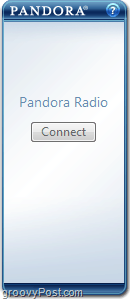 forbindelsesknap for at starte pandora-gadget windows 7