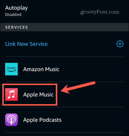 alexa tjenester apple music