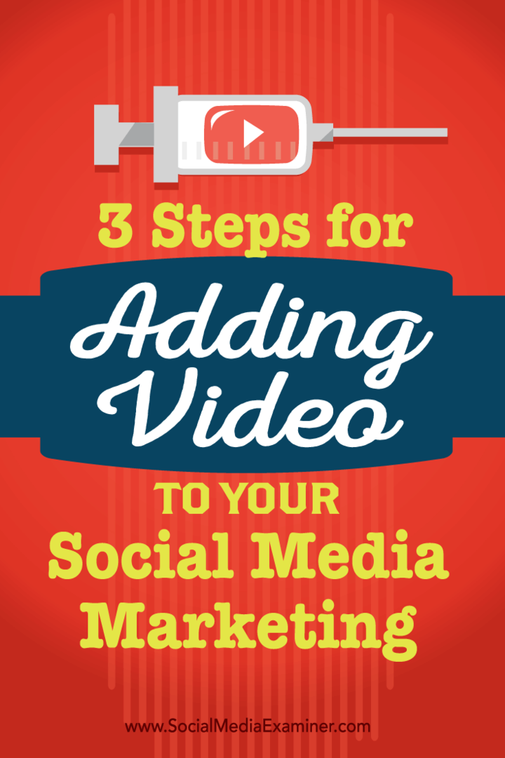 3 trin til at tilføje video til din sociale mediamarkedsføring: Socialmedieeksaminator