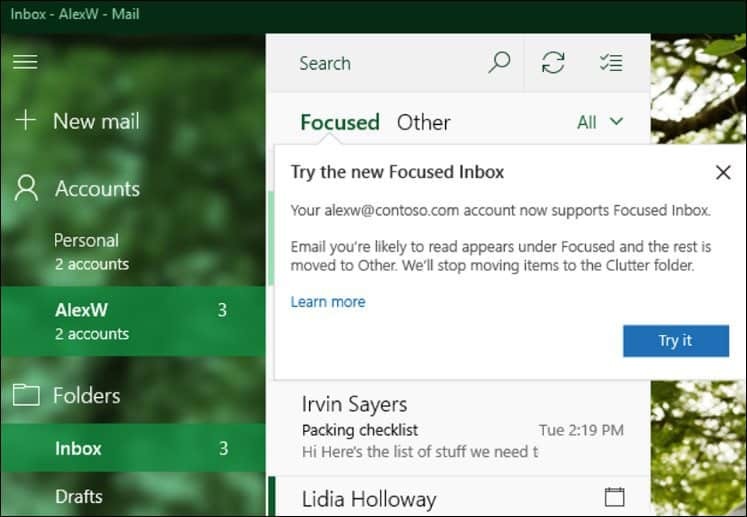 Microsoft lancerer store opdateringer til Windows 10 Mail- og kalender-apps