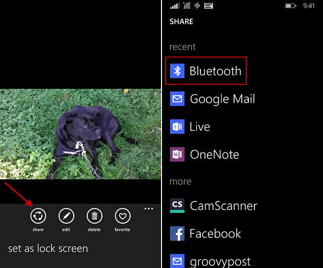 Windows Phone 8.1 Tip: Del filer via Bluetooth
