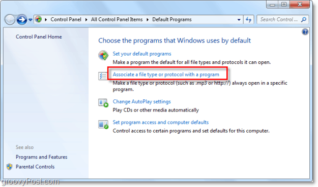 ændring af filtilknytninger i windows 7
