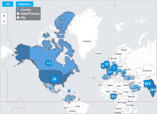 Tweetsmap analyser efter land