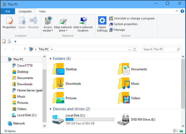 Gør Windows 10 File Explorer altid åben for denne pc