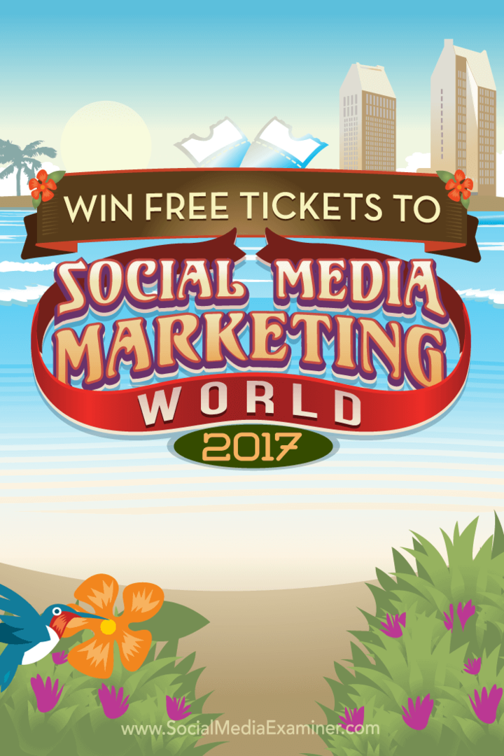 Vind gratis billetter til Social Media Marketing World 2017 af Phil Mershon på Social Media Examiner.