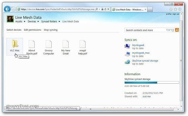 Windows Live Mesh 2011 til Mac: Kom godt i gang