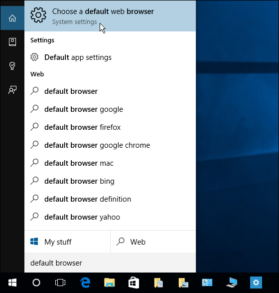 Cortana Søg Windows 10