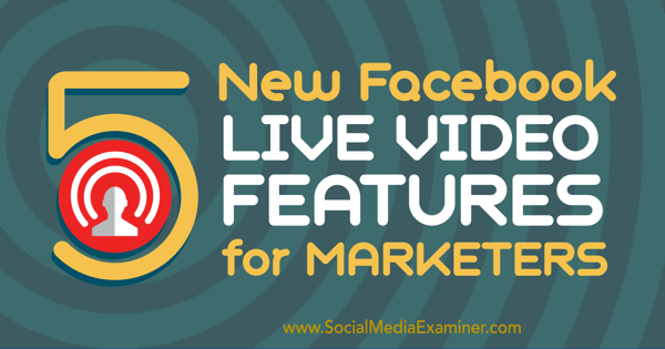 facebook live video marketing funktioner