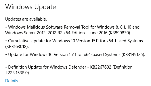 Ny Windows 10 pc-opdatering KB3163018 Build 10586.420 tilgængelig (også mobil)