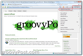Ryd Internet Explorer 7 (IE7) browserhistorik og temp-filer