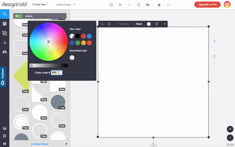 Vælg en farve til dit DesignBold-overlay.