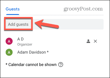 google kalender tilføje gæster
