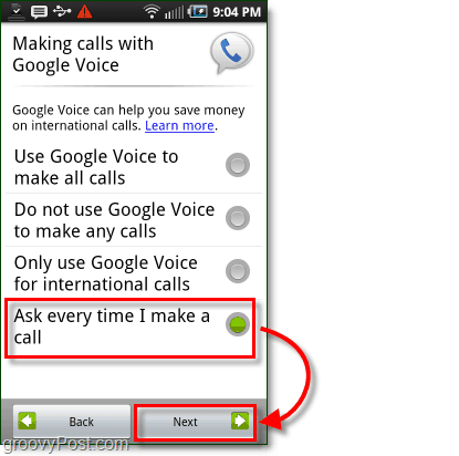 Google Voice på Android Mobile Config Brugspræference