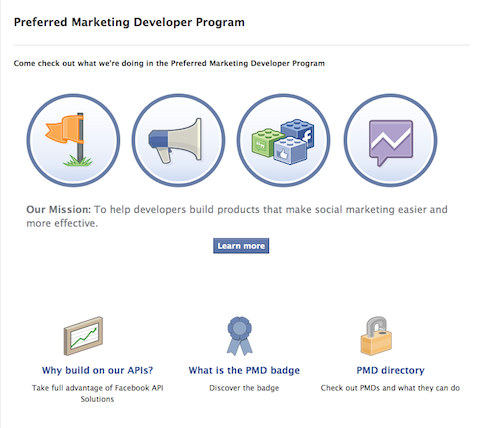 facebook foretrukne marketingudviklerprogram