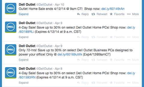 dell outlet twitter stream