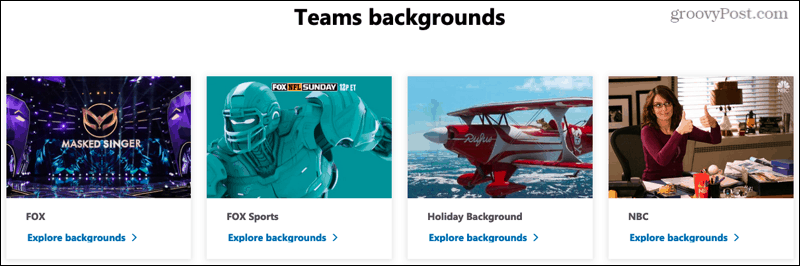 Microsoft Teams baggrundswebsted
